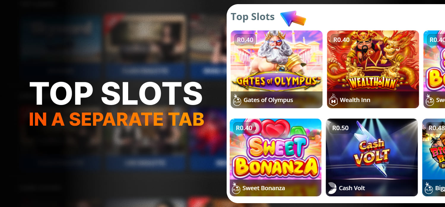top slots in a separate tab